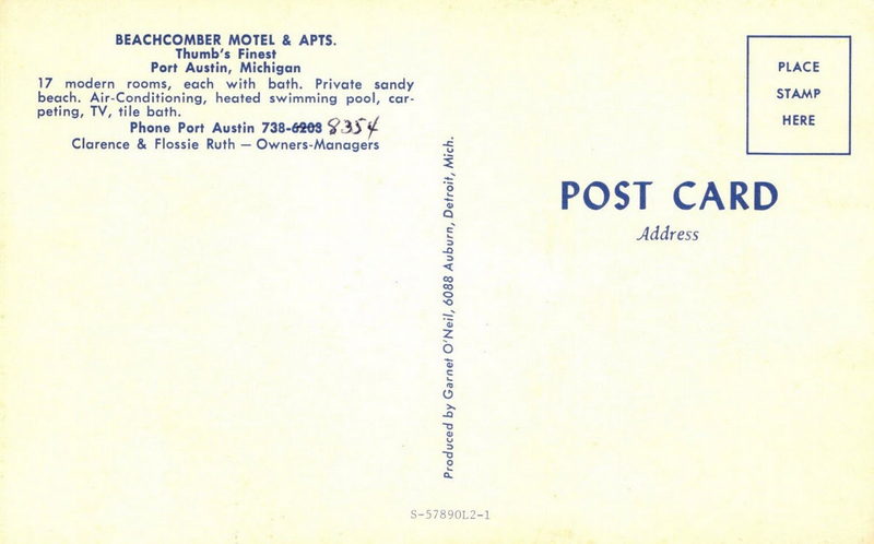 Beachcomber Motel & Apartments - Beachcomber Postcard (newer photo)